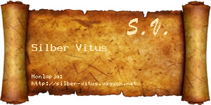 Silber Vitus névjegykártya